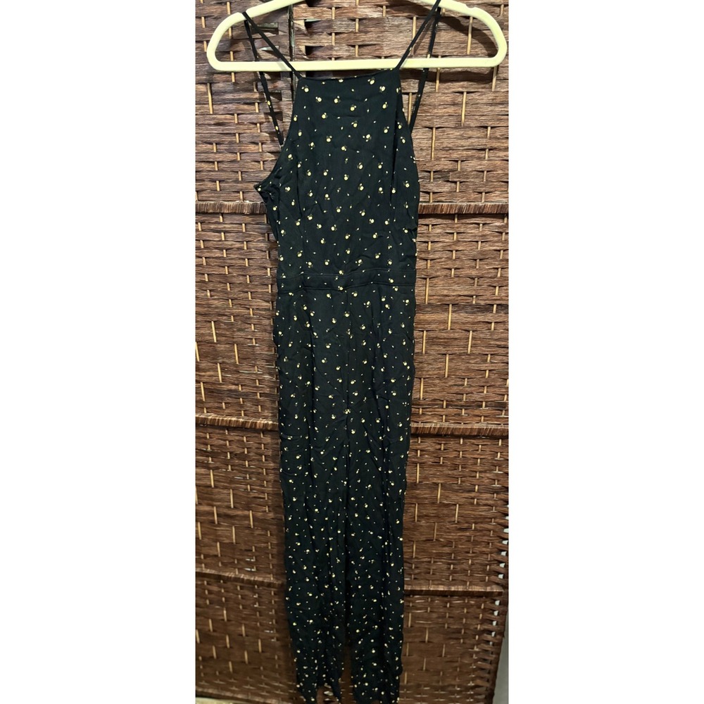 Abercrombie & Fitch Jumper Romper XS Black Floral Sleeveless Adjustable Straps‎